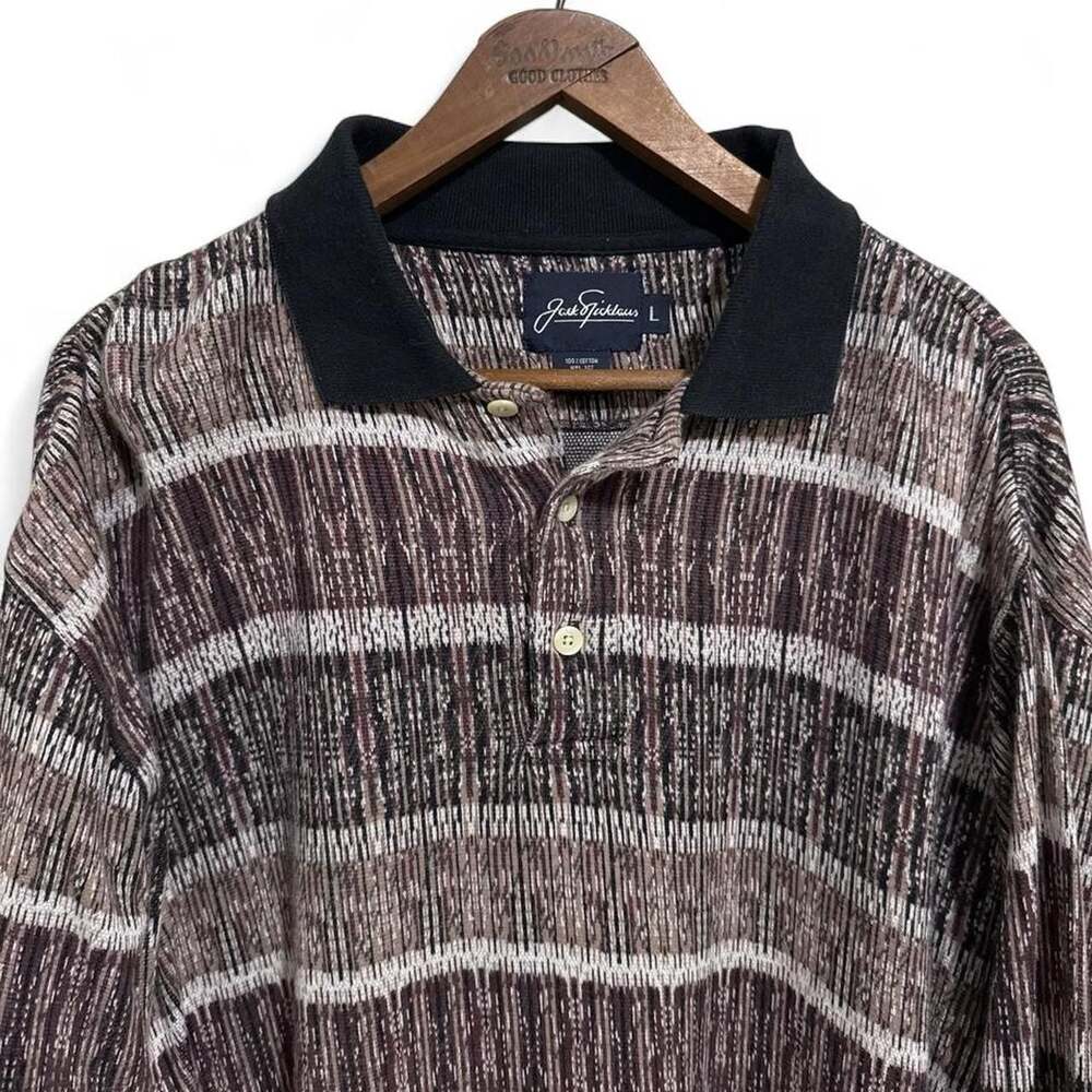 Vintage Jack Nicklaus Tour Knit Long Sleeve Polo Shirt
